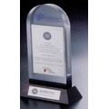 Custom Lucite Arch Award w/ Mahogany Base